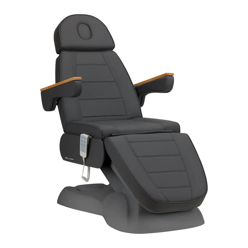 SILLON Lux 273b električna kozmetička stolica s 3 siva motora - siva baza