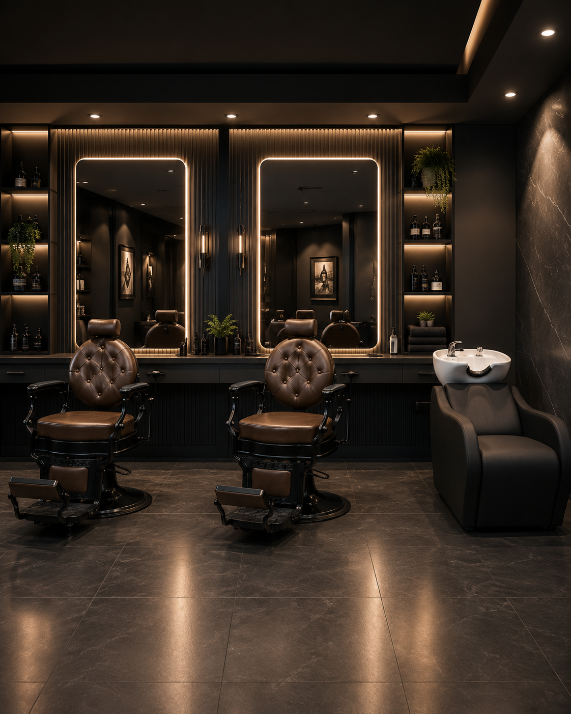Komplet barber Buzz W Brown